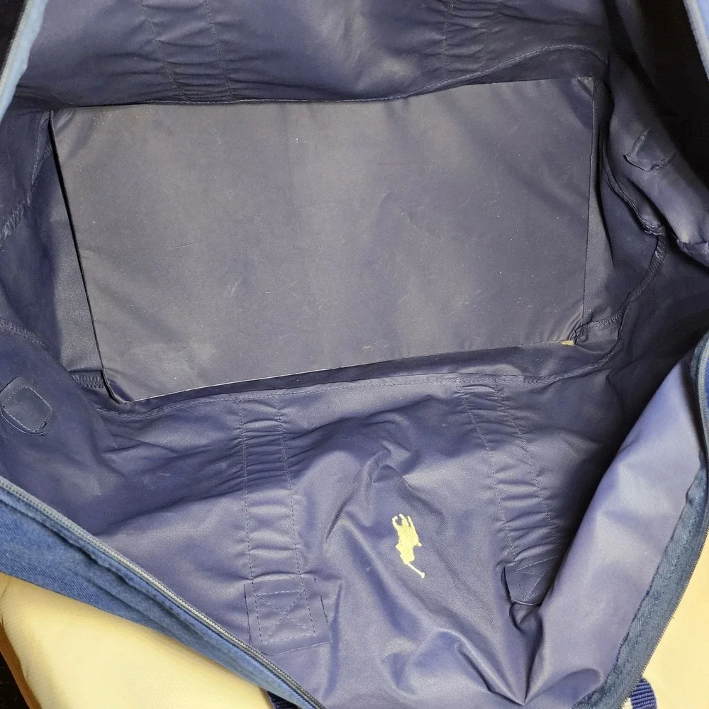 Polo Ralph Lauren Royal Blue Duffle Gym Sports Travel Bag Weekender Carry-On‎